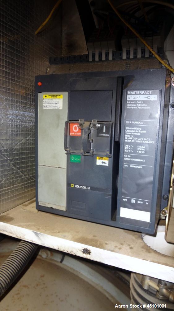 Used Hess / Doosan 400 kW natural gas generator. Doosan model GV222TIC engine.
