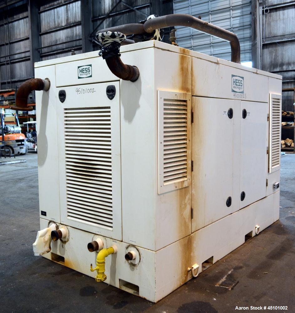 Used Hess / Doosan 400 kW natural gas generator. Doosan model GV222TIC engine.