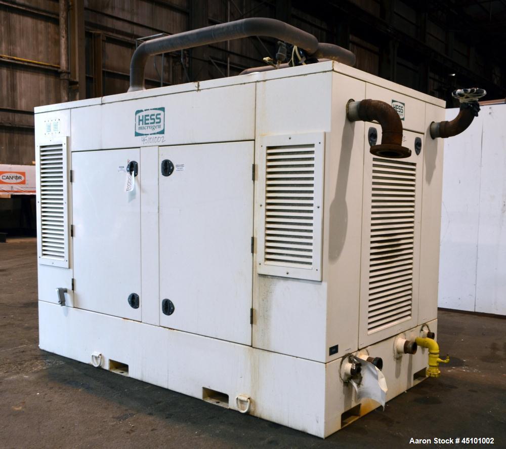 Used Hess / Doosan 400 kW natural gas generator. Doosan model GV222TIC engine.