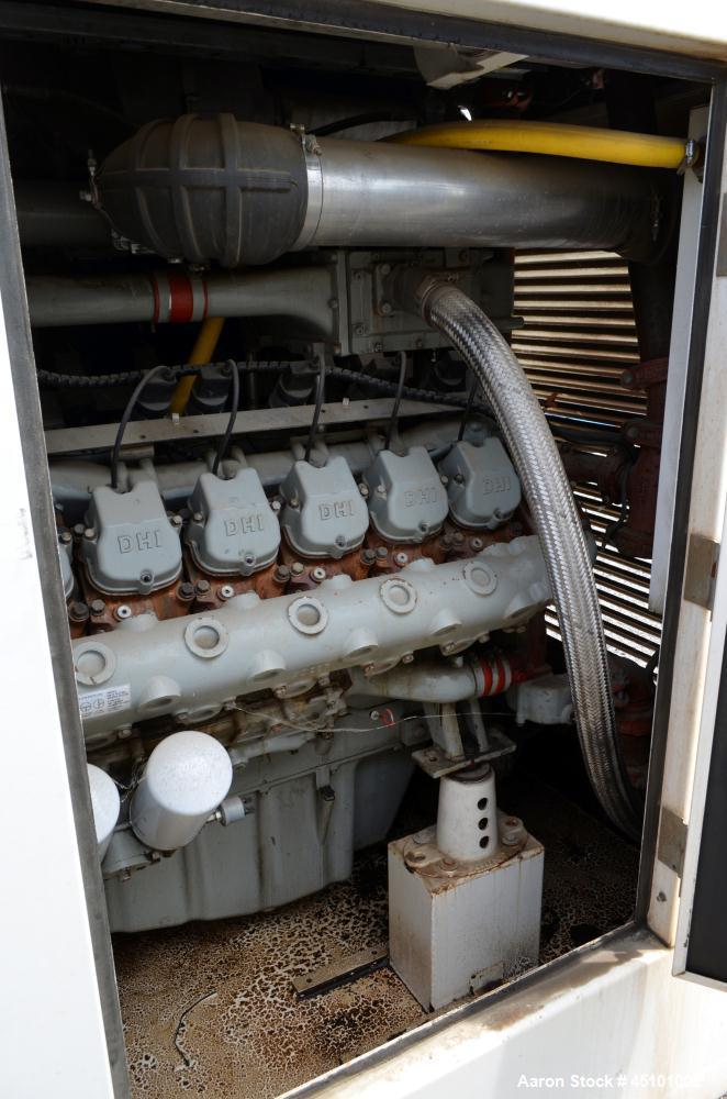 Used Hess / Doosan 400 kW natural gas generator. Doosan model GV222TIC engine.