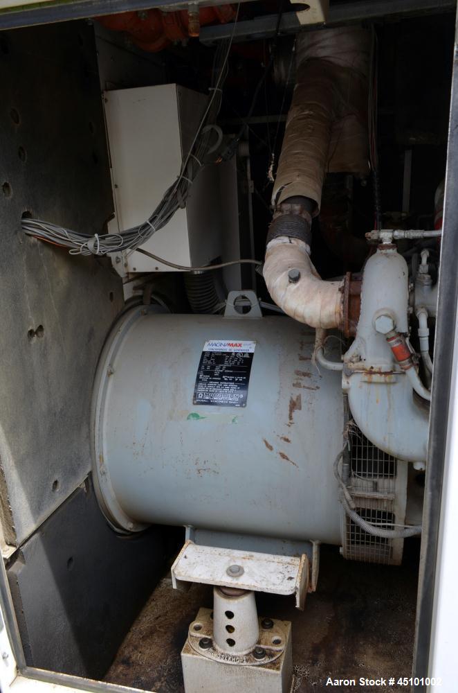 Used Hess / Doosan 400 kW natural gas generator. Doosan model GV222TIC engine.