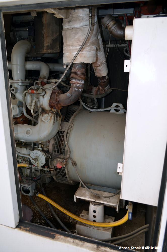 Used Hess / Doosan 400 kW natural gas generator. Doosan model GV222TIC engine.
