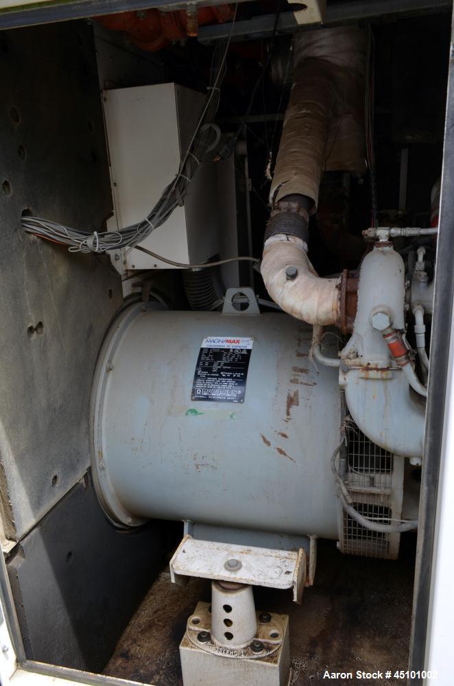 Used Hess / Doosan 400 kW natural gas generator. Doosan model GV222TIC engine.