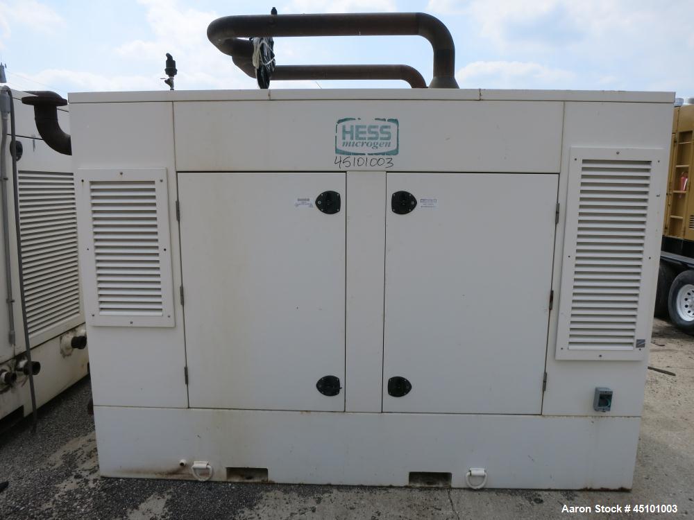 Used Hess / Doosan 400 kW natural gas generator. Doosan model GV222TIC engine.
