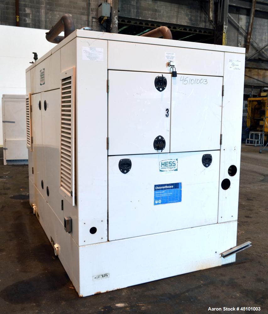 Used Hess / Doosan 400 kW natural gas generator. Doosan model GV222TIC engine.