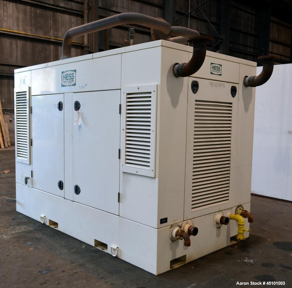 Used Hess / Doosan 400 kW natural gas generator. Doosan model GV222TIC engine.
