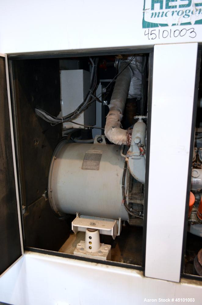 Used Hess / Doosan 400 kW natural gas generator. Doosan model GV222TIC engine.