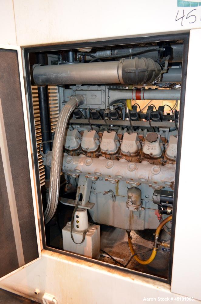 Used Hess / Doosan 400 kW natural gas generator. Doosan model GV222TIC engine.