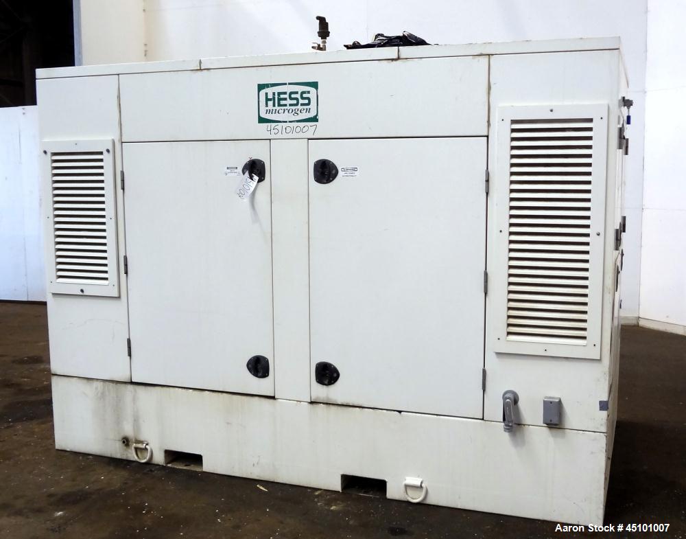 Used Hess / Doosan 400 kW natural gas generator. Doosan model GV222TIC engine.