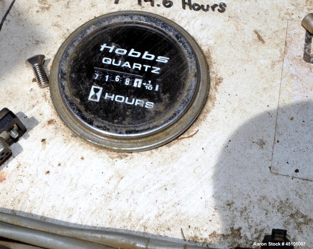 Used Hess / Doosan 400 kW natural gas generator. Doosan model GV222TIC engine.