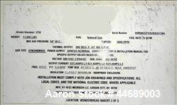 Unused-Hess Microgen 400 kW continuous rated natural gas generator set. Dawoo engine model GV222 TI 22 liter SNEEYOA200216. 3/60/480V. 800 Amp main-line circuit breaker. New Basler 2020 control panel...