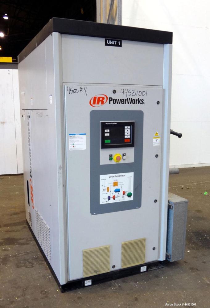 Used Ingersoll-Rand PowerWorks 70 kW Microturbine / Peak Shaving Natural Gas Generator Set, Model 70LM, Serial #PW00170D0102, 3/60/480V.  250 Amp mainline circuit breaker.  5412 Hours. Year 2001. Pat...