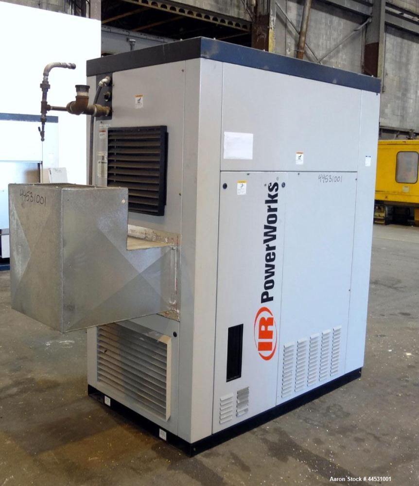 Used Ingersoll-Rand PowerWorks 70 kW Microturbine / Peak Shaving Natural Gas Generator Set, Model 70LM, Serial #PW00170D0102, 3/60/480V.  250 Amp mainline circuit breaker.  5412 Hours. Year 2001. Pat...
