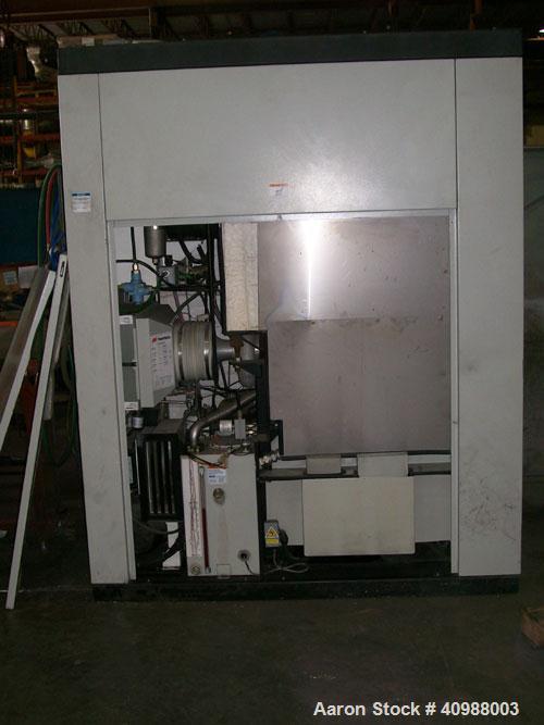 Used Ingersoll Rand Microturbine Generator, Model MT70. 70 kW out, natural gas 4" to 75 psig, 950,000 BTU per hour, 28% efficient, heat rate 13,550 BTU/kWh, 450 F exhaust temp, 1.6 lbm/s exhaust gas ...