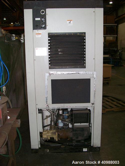 Used Ingersoll Rand Microturbine Generator, Model MT70. 70 kW out, natural gas 4" to 75 psig, 950,000 BTU per hour, 28% efficient, heat rate 13,550 BTU/kWh, 450 F exhaust temp, 1.6 lbm/s exhaust gas ...