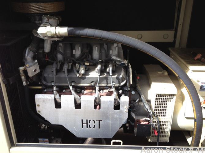 Used Ingersoll Rand 80 kW Standby (68 kW Prime) Natural Gas Generator Set. IR Model N80, Serial 350811UK0A41. GM Vortec 8.1L engine, serial 8.1L-08850. 3/60/277/480V. 150 Amp mainline circuit breaker...