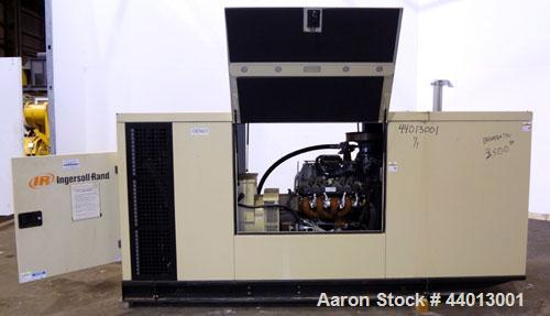 Used Ingersoll Rand 80 kW Standby (68 kW Prime) Natural Gas Generator Set. IR Model N80, Serial 350811UK0A41. GM Vortec 8.1L engine, serial 8.1L-08850. 3/60/277/480V. 150 Amp mainline circuit breaker...
