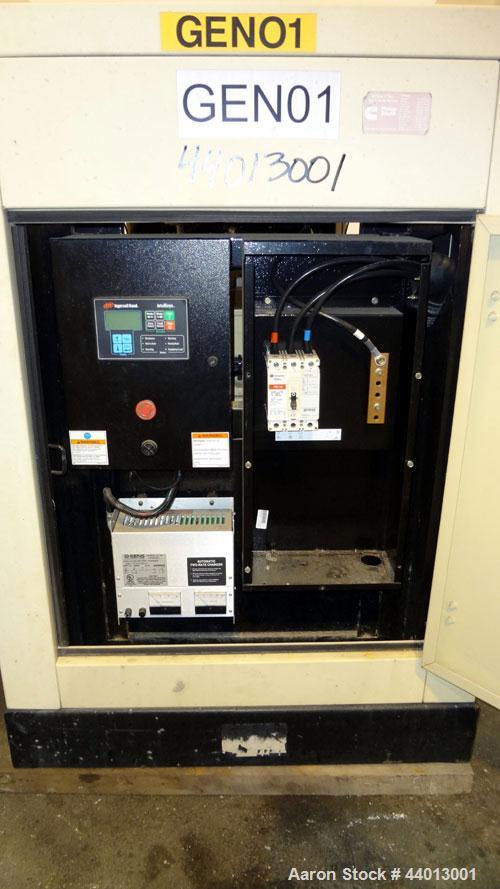 Used Ingersoll Rand 80 kW Standby (68 kW Prime) Natural Gas Generator Set. IR Model N80, Serial 350811UK0A41. GM Vortec 8.1L engine, serial 8.1L-08850. 3/60/277/480V. 150 Amp mainline circuit breaker...