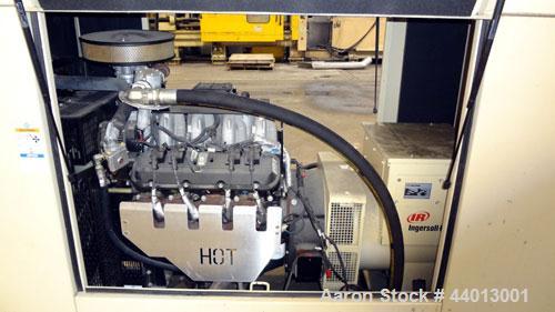 Used Ingersoll Rand 80 kW Standby (68 kW Prime) Natural Gas Generator Set. IR Model N80, Serial 350811UK0A41. GM Vortec 8.1L engine, serial 8.1L-08850. 3/60/277/480V. 150 Amp mainline circuit breaker...