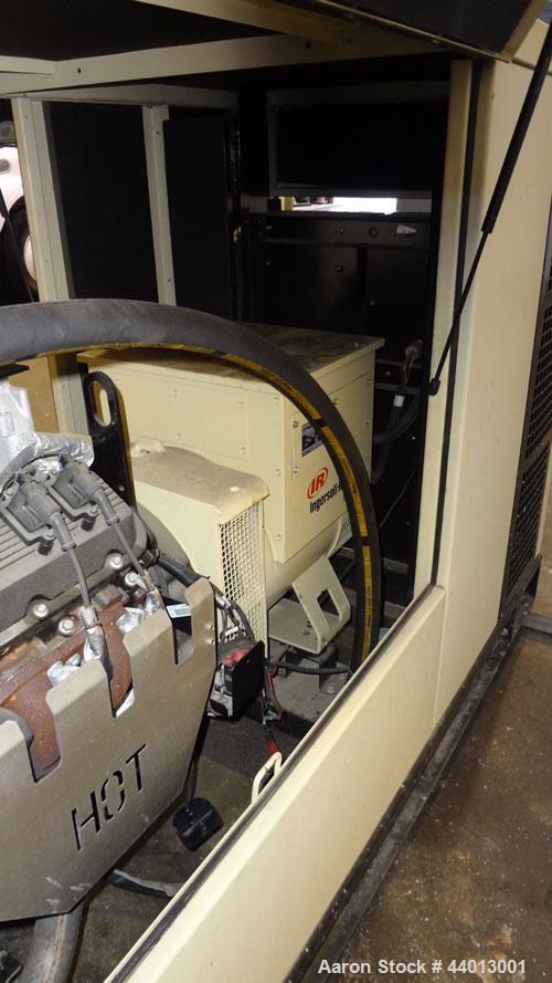 Used Ingersoll Rand 80 kW Standby (68 kW Prime) Natural Gas Generator Set. IR Model N80, Serial 350811UK0A41. GM Vortec 8.1L engine, serial 8.1L-08850. 3/60/277/480V. 150 Amp mainline circuit breaker...
