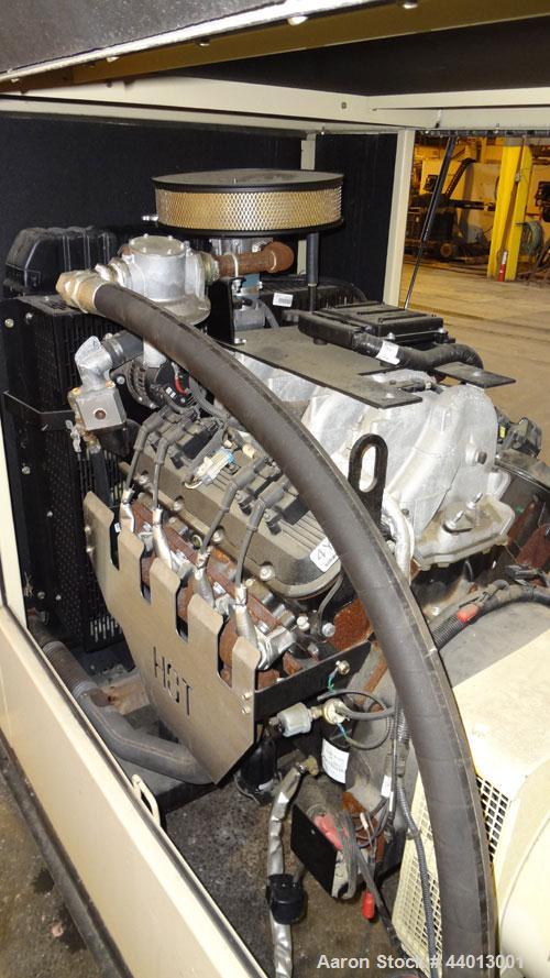 Used Ingersoll Rand 80 kW Standby (68 kW Prime) Natural Gas Generator Set. IR Model N80, Serial 350811UK0A41. GM Vortec 8.1L engine, serial 8.1L-08850. 3/60/277/480V. 150 Amp mainline circuit breaker...