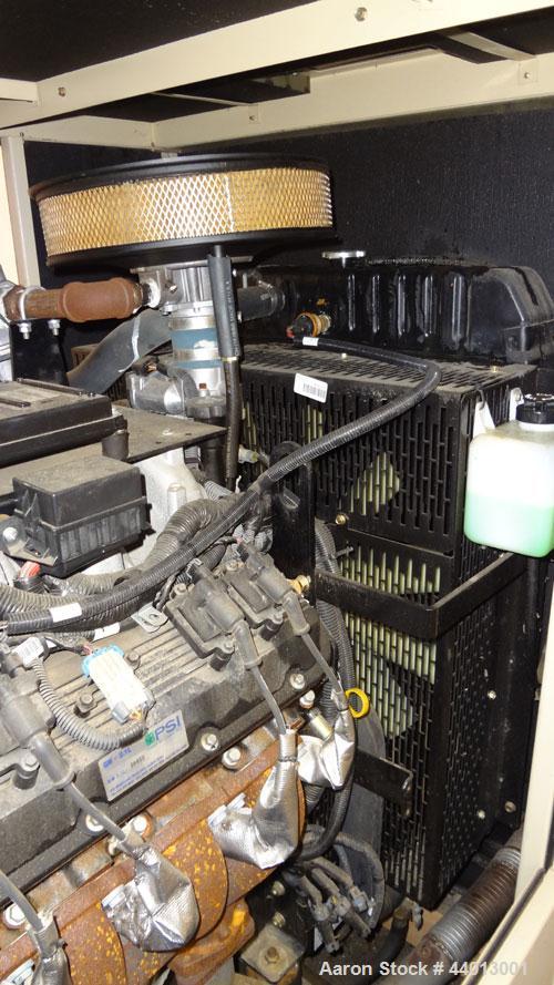 Used Ingersoll Rand 80 kW Standby (68 kW Prime) Natural Gas Generator Set. IR Model N80, Serial 350811UK0A41. GM Vortec 8.1L engine, serial 8.1L-08850. 3/60/277/480V. 150 Amp mainline circuit breaker...