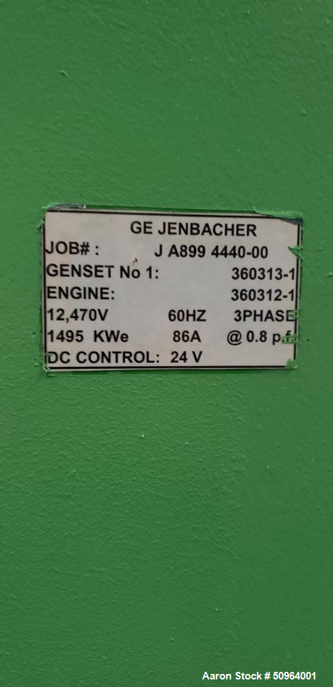 Used- Jenbacher CHP Diesel Generator