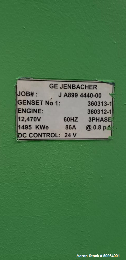Used Jenbacher CHP Diesel Generator