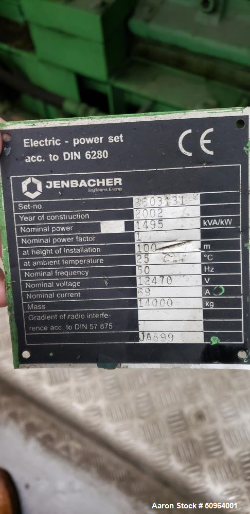 Used- Jenbacher CHP Diesel Generator