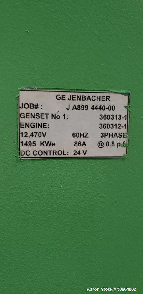 Used Jenbacher CHP Diesel Generator