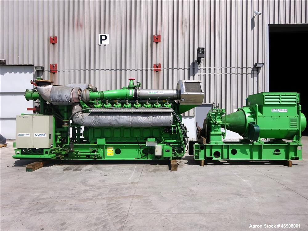 Used Jenbacher 2000 kW natural gas generator. Jenbacher J616GS engine