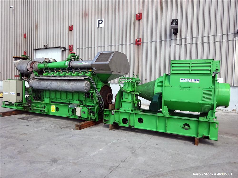 Used Jenbacher 2000 kW natural gas generator. Jenbacher J616GS engine