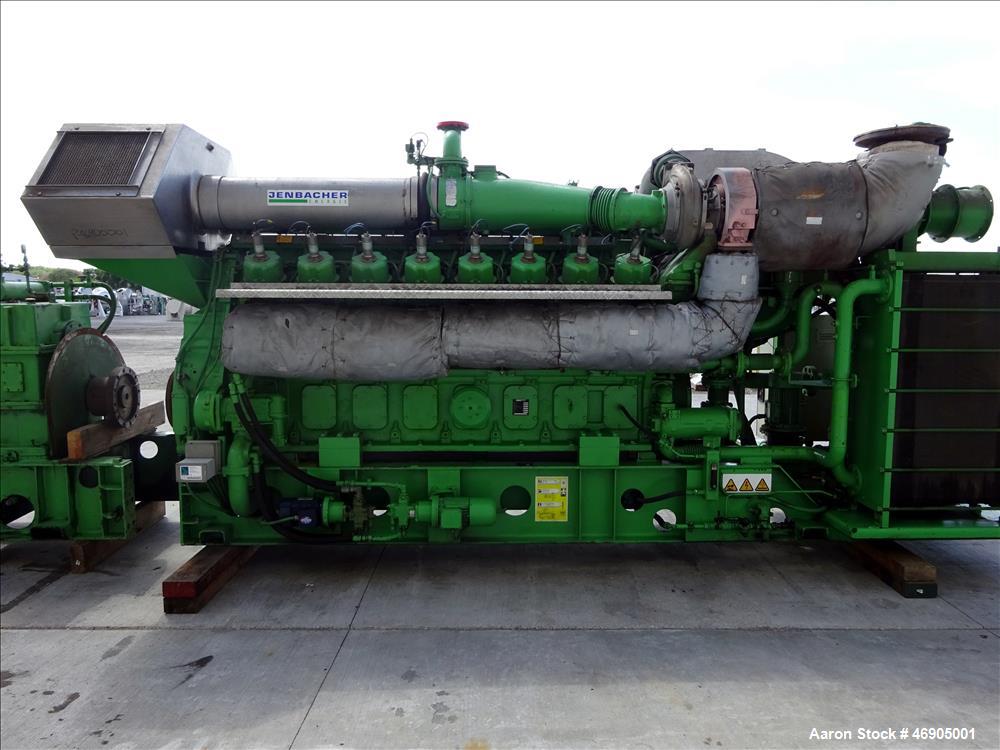Used Jenbacher 2000 kW natural gas generator. Jenbacher J616GS engine