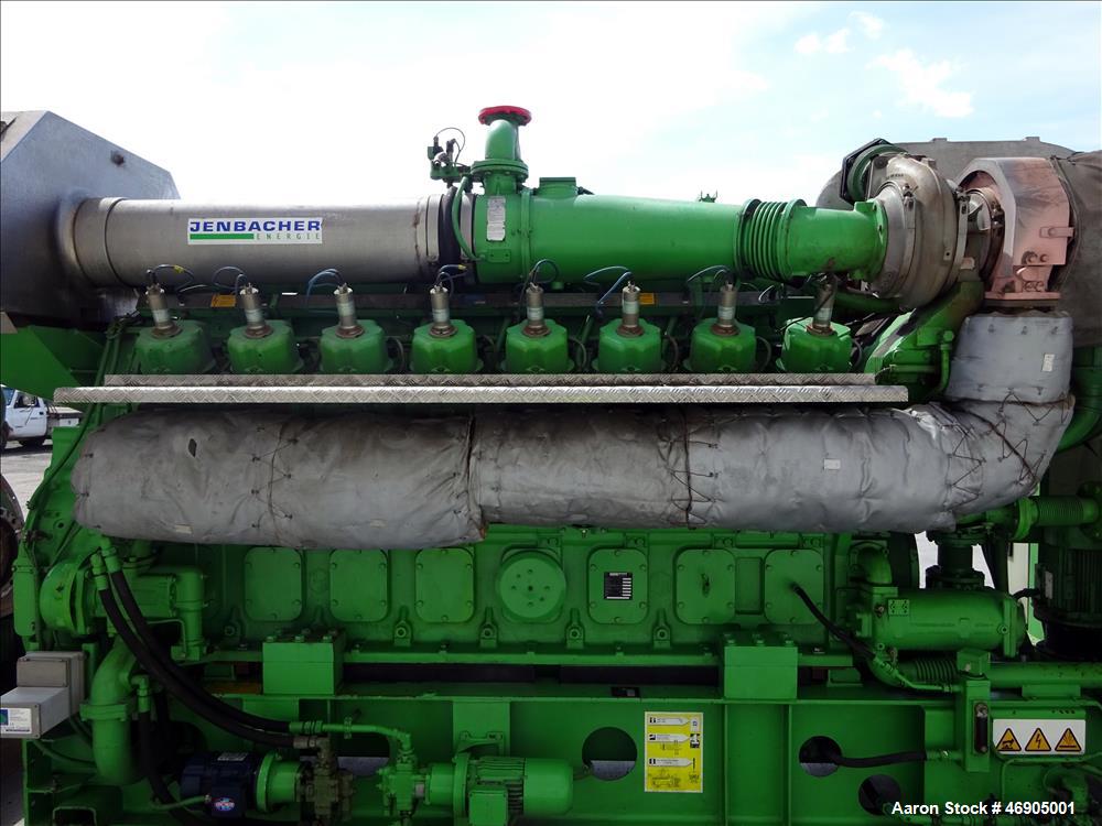 Used Jenbacher 2000 kW natural gas generator. Jenbacher J616GS engine