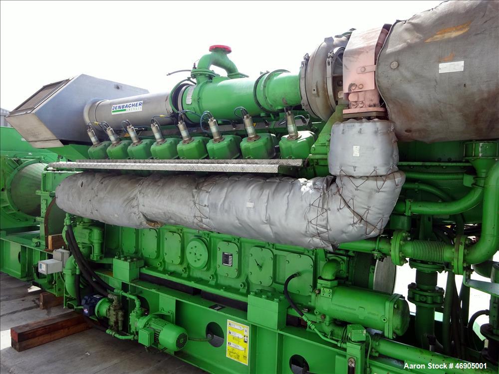 Used Jenbacher 2000 kW natural gas generator. Jenbacher J616GS engine