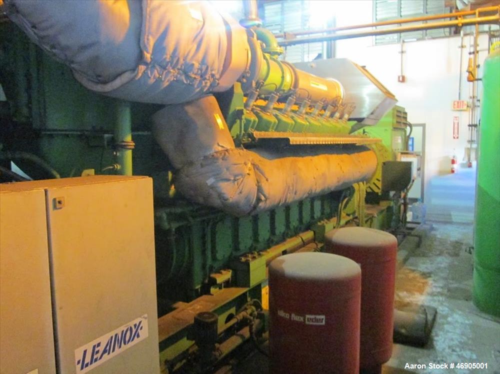 Used Jenbacher 2000 kW natural gas generator. Jenbacher J616GS engine