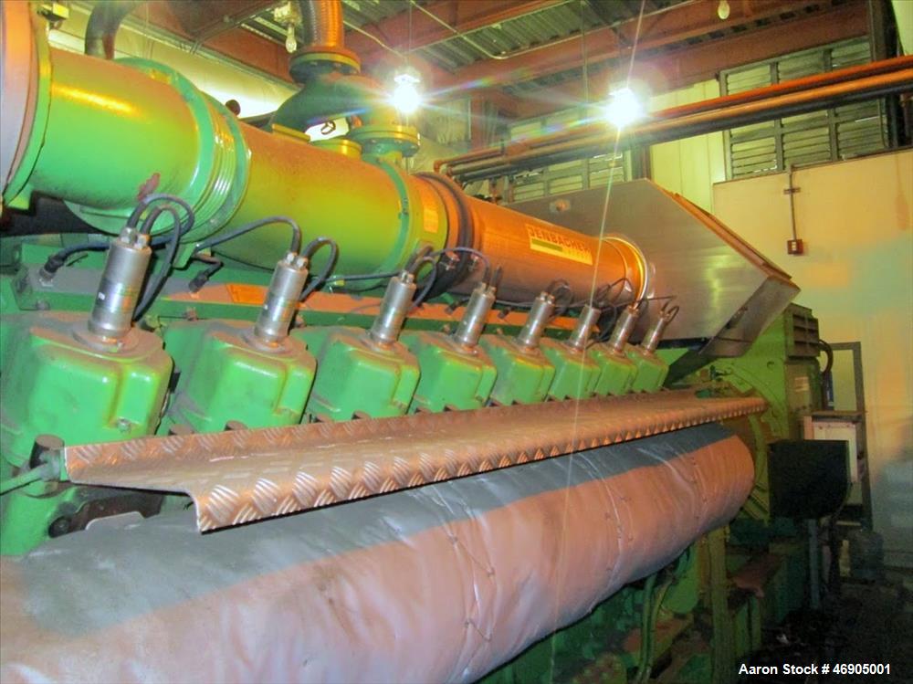 Used Jenbacher 2000 kW natural gas generator. Jenbacher J616GS engine