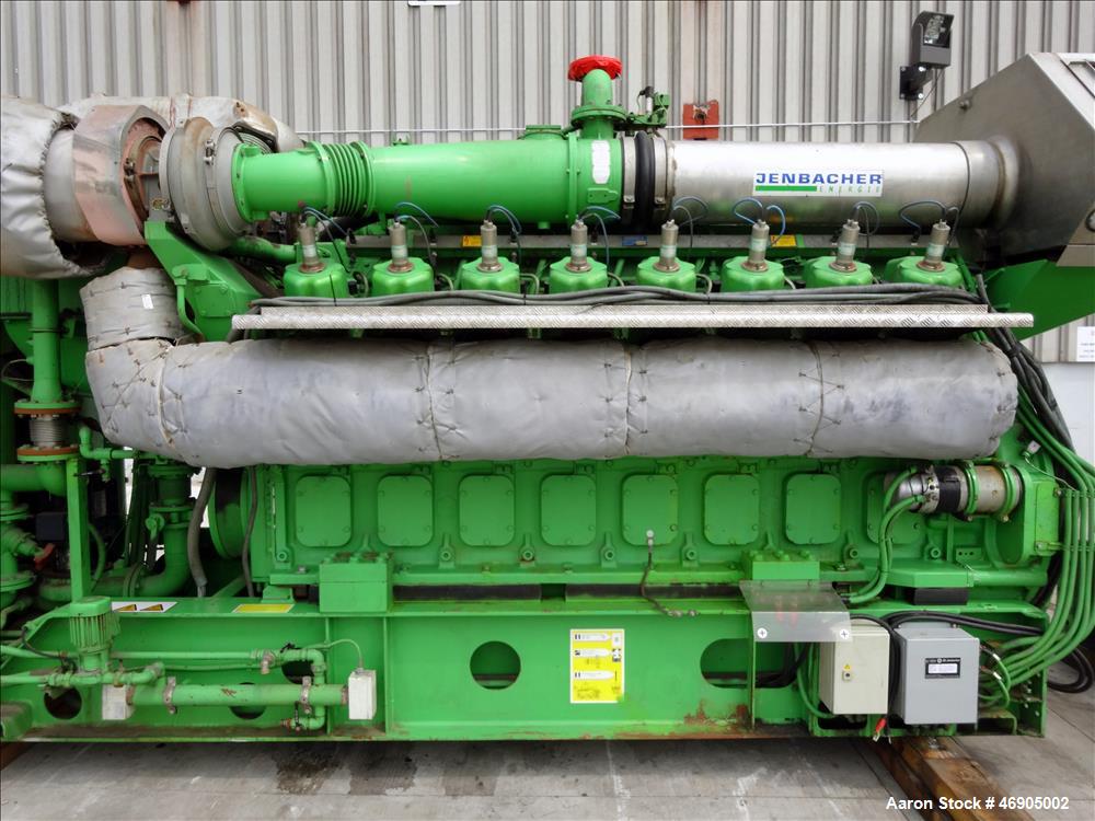 Used-Jenbacher 2000 kW natural gas generator. Jenbacher J616GS