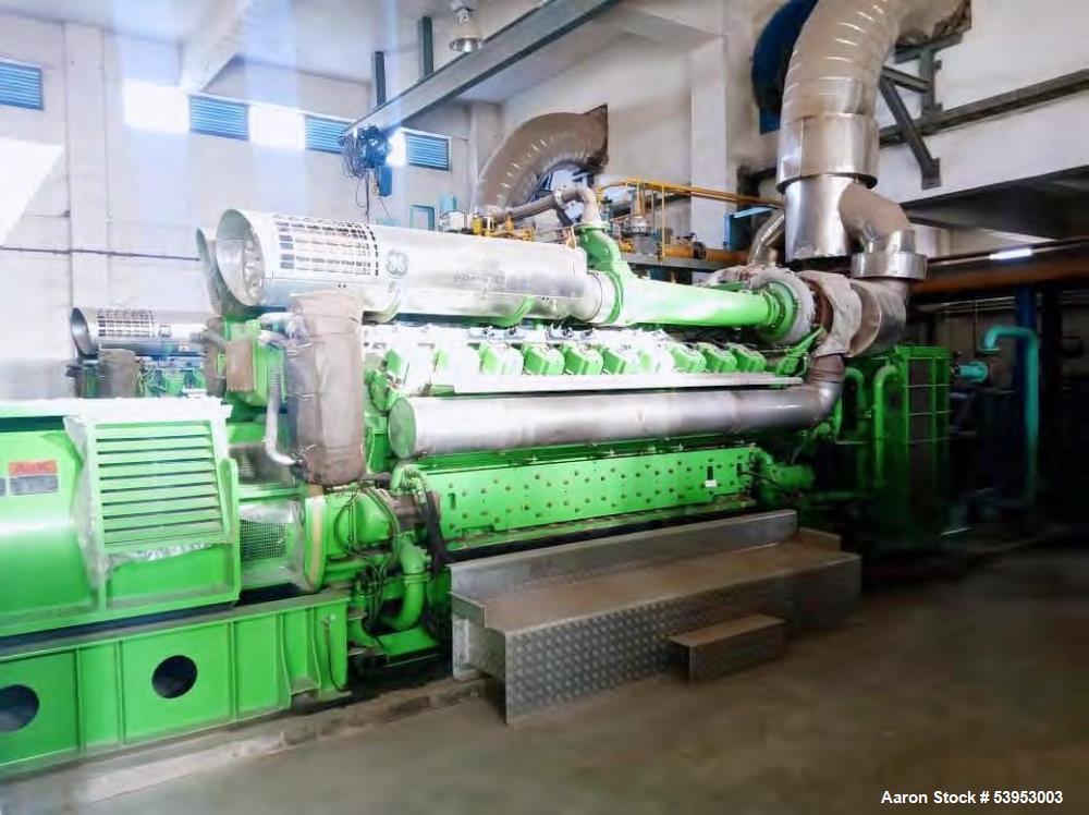 Used Jenbacher JGS 620F Natural Gas Generator System – 6.712 MW Total, 11kV, 1500 RPM, 2012