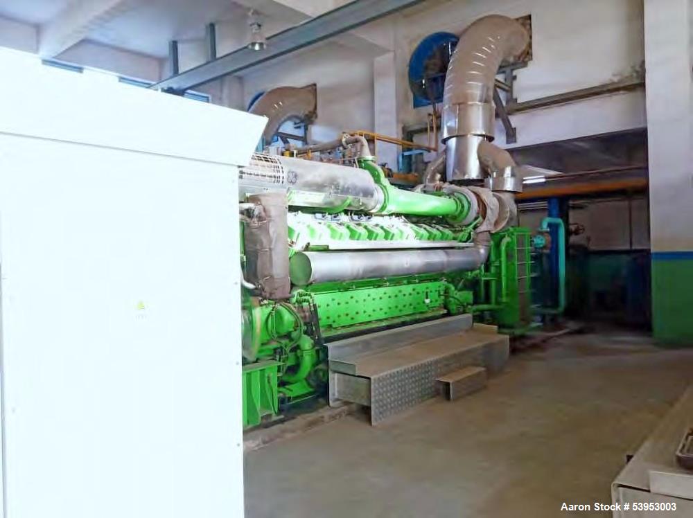 Used Jenbacher JGS 620F Natural Gas Generator System – 6.712 MW Total, 11kV, 1500 RPM, 2012