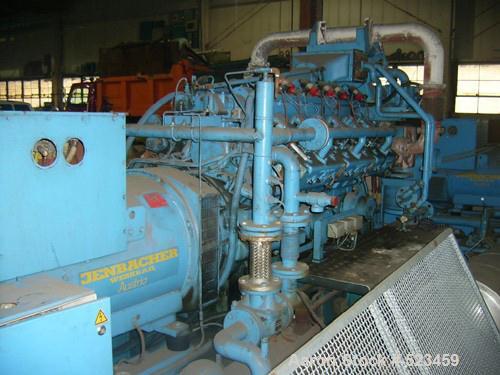 USED: Jenbacher 360 kw natural gas generator. Motor gype JW 212 G2.Heat exchange cooled. Stamford/Newage 427 kva, 360 kw, 277/480 volt,3 phase, speed 1800. Woodward governors. Came out of a co-gen pl...