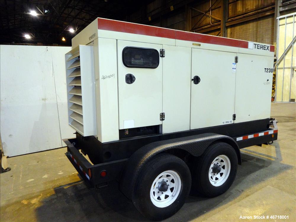 Used- Terex / John Deere 184 kW Portable Trailered Diesel Generator, Model OT23