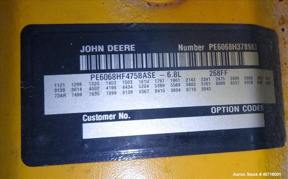 Used Terex / John Deere 184 kW Portable Trailered Diesel Generator, Model OT23