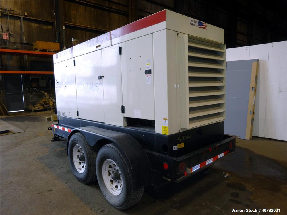 Used Terex 145 kW portable generator model T180J. John Deere 6068HF275 engine