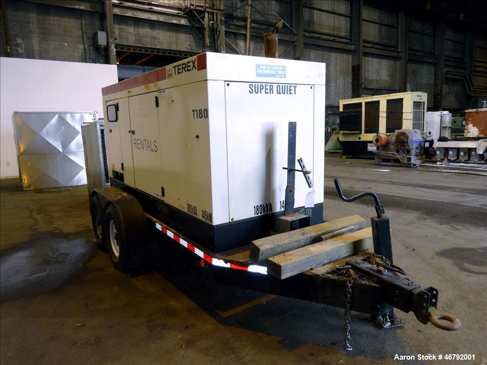 Used Terex 145 kW portable generator model T180J. John Deere 6068HF275 engine