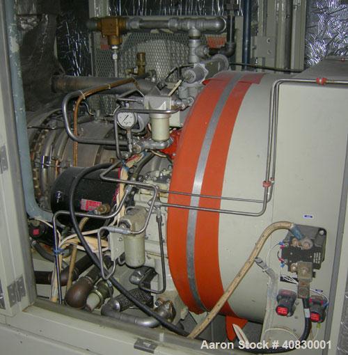 Used Solar/Saturn 1000 kW Gas Turbine Generator Set, Diesel Fueled, Model KS22673, Assembly 37061, Serial #8425602. 3/60/480V.  New engine installed 1998 with 616 actual hours, total set hours are 78...
