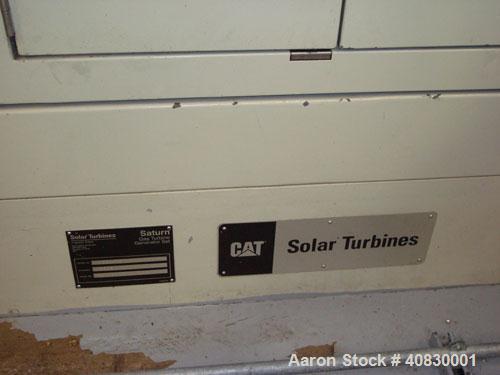 Used Solar/Saturn 1000 kW Gas Turbine Generator Set, Diesel Fueled, Model KS22673, Assembly 37061, Serial #8425602. 3/60/480V.  New engine installed 1998 with 616 actual hours, total set hours are 78...
