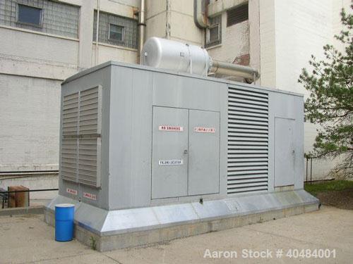 Used Cummins 1250 kW diesel generator set, 3/60/277-480V, engine model KTA-50-63, engine number 33116930, 1850 hp @ 1800 rpm, ACGE alternator model CC734A, serial #W6420-02.  Circuit breaker.  Weathe...