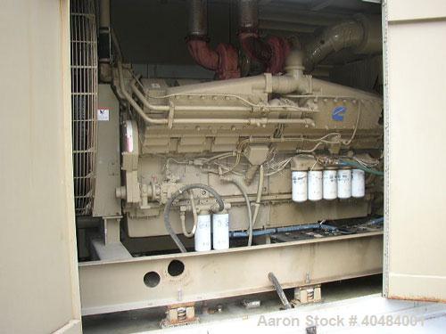 Used Cummins 1250 kW diesel generator set, 3/60/277-480V, engine model KTA-50-63, engine number 33116930, 1850 hp @ 1800 rpm, ACGE alternator model CC734A, serial #W6420-02.  Circuit breaker.  Weathe...