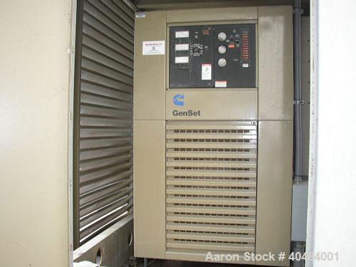 Used Cummins 1250 kW diesel generator set, 3/60/277-480V, engine model KTA-50-63, engine number 33116930, 1850 hp @ 1800 rpm, ACGE alternator model CC734A, serial #W6420-02.  Circuit breaker.  Weathe...